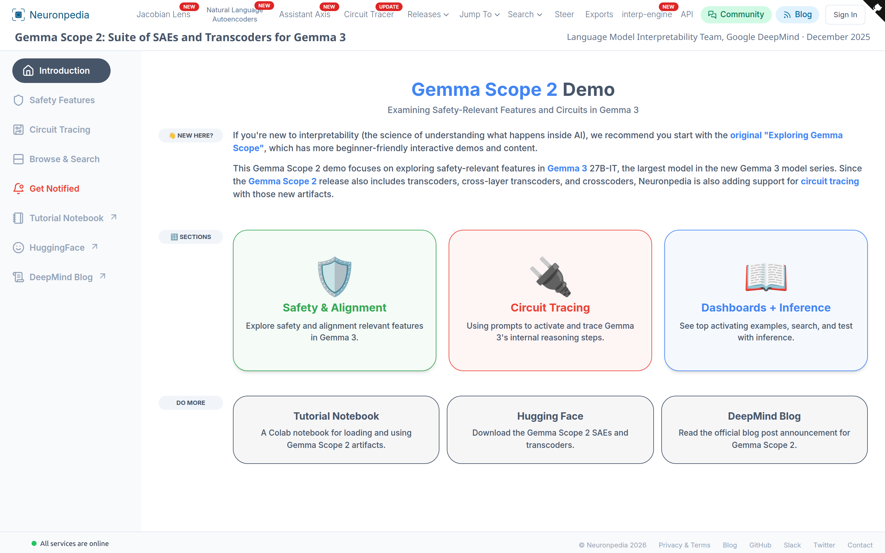 The Gemma Scope 2 release page.